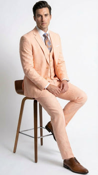 Men’s peach suit-3 piece suit for men