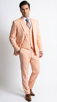 Men’s peach suit-3 piece suit for men