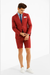 Men's summer business suits with shorts pants set (sport coat Looking) Red