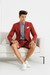 Men's summer business suits with shorts pants set (sport coat Looking) Red