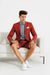 Men's summer business suits with shorts pants set (sport coat Looking) Red