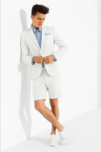 Men's summer business suits with shorts pants set