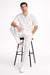 Men's White Linen 2 Piece Short Sleeve Casual Outfit Casual Two Piece Mens Walking Outfit For Sale Pant Sets Suit all white outfits for men