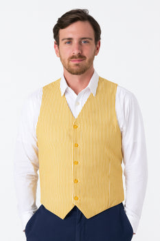 Men's Dark Navy Blue and White Stripe ~ Pinstripe Seersucker Sear sucker suit Vest Set - Image 25