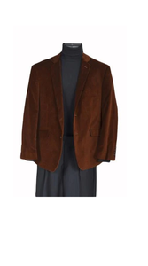 Men's velour Men's blazer Jacket Sport Coat- Brown