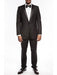 Slim Fit Tuxedo One Button Peak Framed Lapel Black