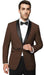 Men's 1 Button Shawl Lapel Dark Brown  Modern Fit Tuxedo Super 150's Wool