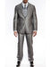 Men'S One Button Slim Fit Tuxedo Shawl Satin Trim Lapel Gray