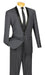 Men'S Two Toned Lapel Sleek 1-Button Shawl Plain Front Tuxedo Grey