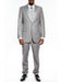 Men'S Slim Fit Tuxedo One Button Peak Framed Lapel Light Gray