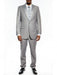 Men'S Slim Fit Tuxedo One Button Peak Framed Lapel Light Gray