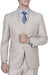 Men's 2-Button Front Vested Suit Solid Beige Affordable - Discounted Priced On Clearance Sale