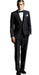 Men's Black high fashion Two Buttons  suit
