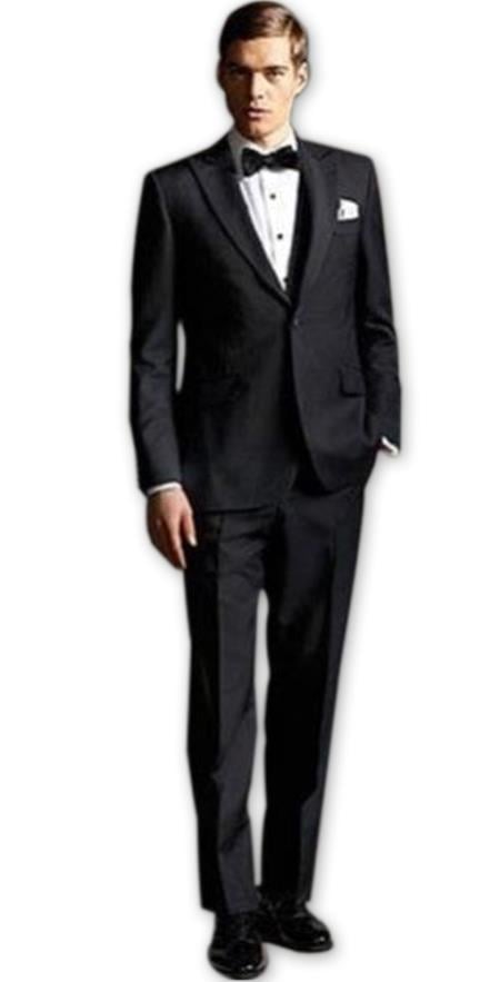 Men's Black high fashion Two Buttons  suit