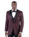 Men's 2 Button Slim Fit Burgundy ~ Wine ~ Shawl Lapel  Burgundy Suit