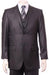 Vitali Brand Suits - Men's Charcoal  Regular Fit Vested Suit