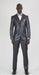 Slim Fit Suit - Fitted Suit Men's Vent 2 Button Sharkskin Shiny Vested 3 Piece Suit Charcoal Online Discount Fashion Sale