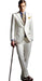 Men's high fashion Off  White Two Buttons suit