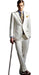Men's high fashion Off  White Two Buttons suit