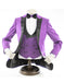 Mens 2 Button Peak Lapel Prom Lavender Tuxedo with Double Breasted Vest