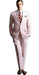 Men'S High Fashion Two Buttons Pink Suit