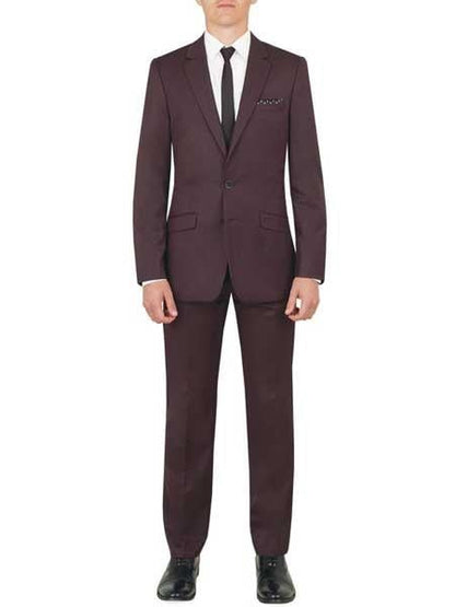 Men's 2 Button Plum ~ Eggplant ~ Dark Burgundy ~ Wine ~ Maroon Suit Suit slim fitted skinny suit