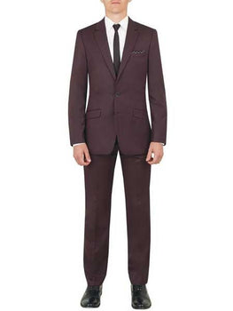 Men's 2 Button Plum ~ Eggplant ~ Dark Burgundy ~ Wine ~ Maroon Suit Suit slim fitted skinny suit