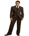 High Quality 2 Button Solid Brown Vested Suits 100% Men's 3 ~ Three Piece Suit On Sale