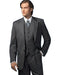 High Quality 2 Button Solid Charcoal Gray Vested Suits For Men 100% Super 140s Men with pleated pants - Color: Dark Grey Suit - Three Piece Suit