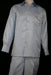 Men's Crocodilian Scale Pattern Aquamarine 2pc Shirt and Pants