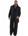 Mens 3 Piece Double Breasted Black Suit
