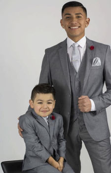 Slim Fit Suit - Fitted Suit Men's 3 piece suit Light Grey Affordable - Discounted Priced On Clearance Sale
