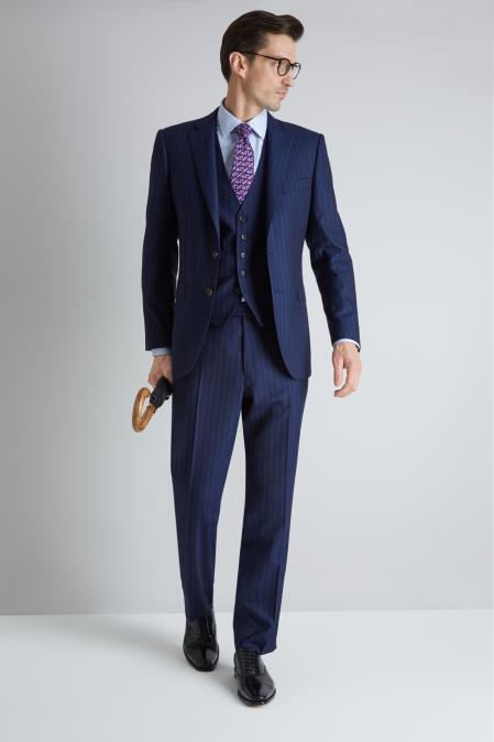 Men's 4 Button Cuff  Blue