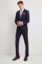 Men's 4 Button Cuff Fully Lined Jacket Navy