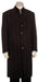 Men's Button Fastener Brown Long 3pc Suit and Pants