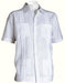 Men's 4-Pocket Short Sleeve Pleated Guayabera Shirt
