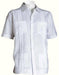 Men's 4-Pocket Short Sleeve Pleated Guayabera Shirt