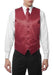 Men's 4PC Big and Tall Dress Tuxedo Wedding Vest ~ Waistcoat ~ Waist coat & Tie & Bow Tie and Hankie Burgundy