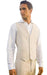 100% linen beach wedding tuxedo 2 slit pocket  4 button V-neck tuxedo vest for men