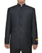 Mens 8 Button Mandarin Collar Wedding Tuxedo in Black