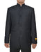 Mens 8 Button Mandarin Collar Wedding Tuxedo in Black