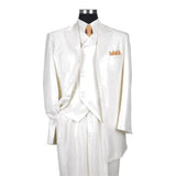 Creme Vested Men's 8 button Suit Jacket