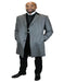 Men's Alberto Nardoni Herringbone Chesterfield Overcoat In Black