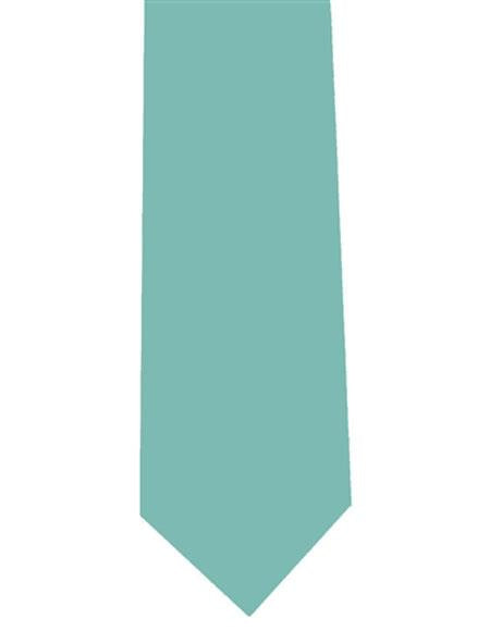 Men's Solid Extra Long Aqua ~ Turquoise Color Polyester Neck Tie-Men's Neck Ties - Mens Dress Tie - Trendy Mens Ties