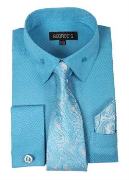 Mens Turquoise Dress Shirt Mens Fashion and Handkerchiefs Aqua Turquoise Color,Black Men's Dress Shirt
