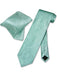 Men's Aqua Green ~ Turquoise Color Trendy Paisley Pattern Neck Ties With Hanky -Men's Neck Ties - Mens Dress Tie - Trendy Mens Ties