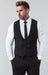 Men's Avail London Black Six Button Double Breasted Vest