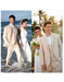 Men's Beach Wedding Attire Suit Menswear Beige