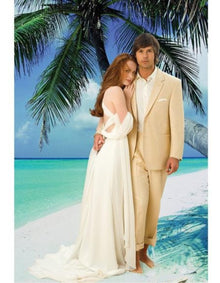 Men's Beach Wedding Attire Suit Menswears Beige $199