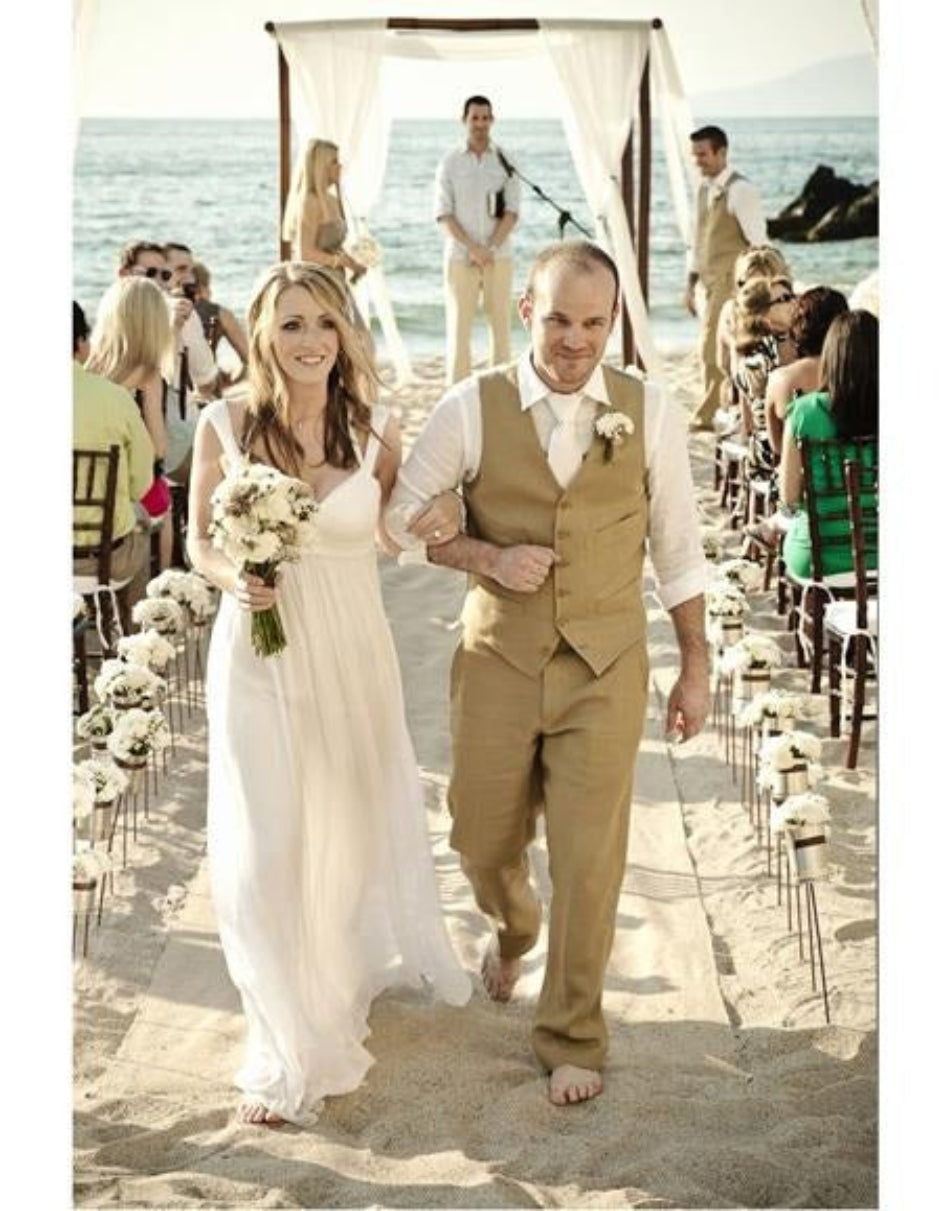 Men'S Beach Wedding Attire Suit Menswear Blue and White $199 main image 0